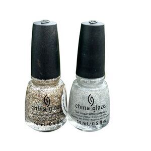 2 China glaze counting stars & fairy dust sparkling glittery nail polish